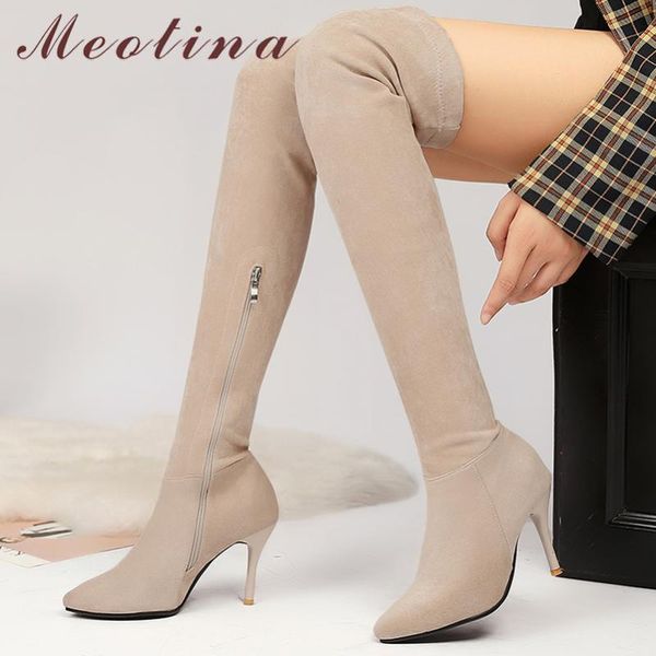boots meotina over the knee boot women shoes thin super high heel pointed toe zipper ladies autumn winter black beige 45
boots meotina over the knee boot women shoes thin super high heel pointed toe zipper ladies autumn winter black beige 45