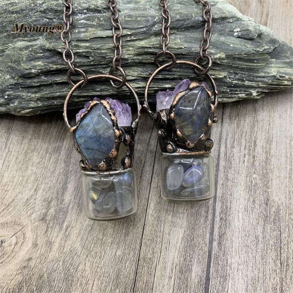 pendant necklaces natural flash labradorite amethysts druzy vintage stone gravel perfume essential oil diffuser roll on bottle necklace, Silver
pendant necklaces natural flash labradorite amethysts druzy vintage stone gravel perfume essential oil diffuser roll on bottle necklace, Silver