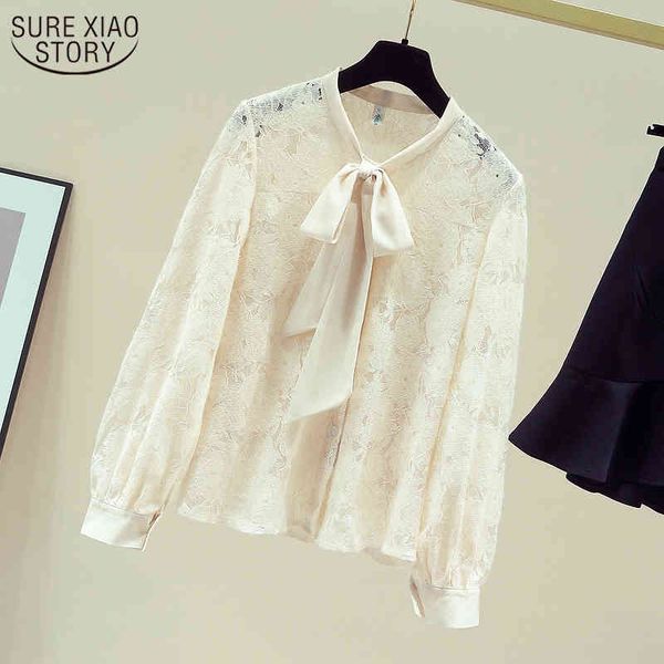 korean see through bow collar latern long sleeve lace women's shirt autumn and winter solid hollow straight cardigan 11227 210508, White
korean see through bow collar latern long sleeve lace women's shirt autumn and winter solid hollow straight cardigan 11227 210508, White