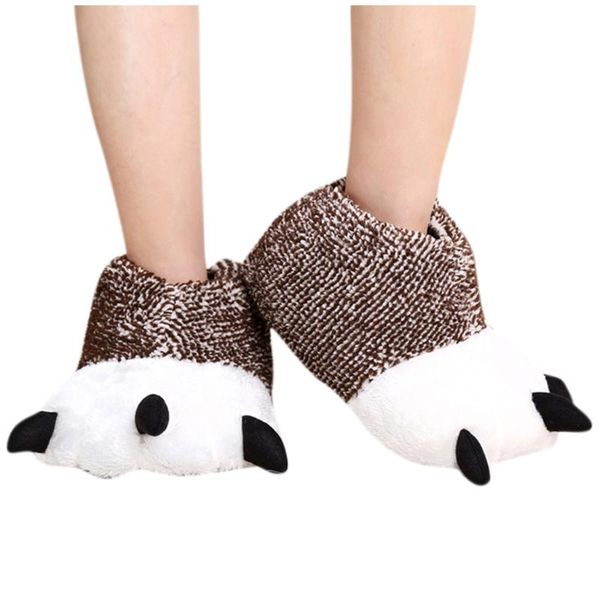 fashion thermal winter indoor cotton padded plush cartoon bear claw non-slip slippers home floor shoes #s, Black
fashion thermal winter indoor cotton padded plush cartoon bear claw non-slip slippers home floor shoes #s, Black