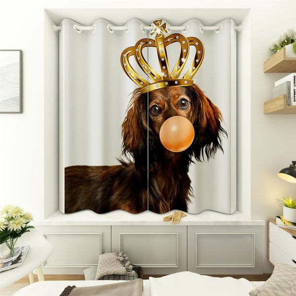 children room blackout short curtains black crown puppy pattern washable thicken fabric window curtain customizable size & drapes
children room blackout short curtains black crown puppy pattern washable thicken fabric window curtain customizable size & drapes