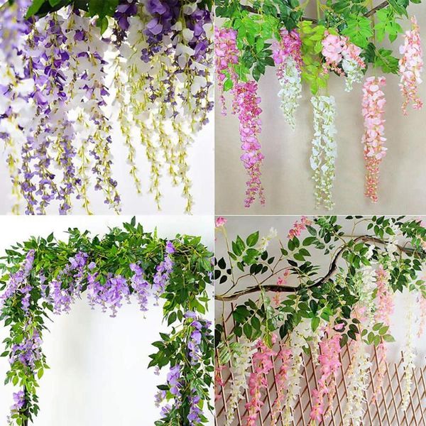 decorative flowers & wreaths 12pcs wisteria artificial for vine garland wedding arch decoration fake plants foliage rattan trailing ivy wall
decorative flowers & wreaths 12pcs wisteria artificial for vine garland wedding arch decoration fake plants foliage rattan trailing ivy wall