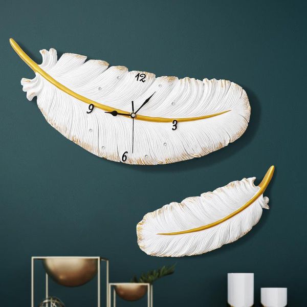 51cm feather shape silent wall clock creative living room background resin plume porch sticker clocks
51cm feather shape silent wall clock creative living room background resin plume porch sticker clocks