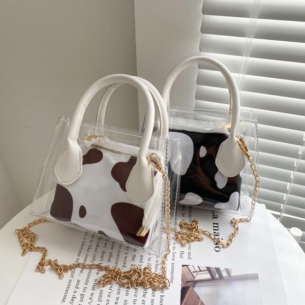 evening bags retro women bag print chain crossbody casual transparent mini handle handbag pvc purse
evening bags retro women bag print chain crossbody casual transparent mini handle handbag pvc purse