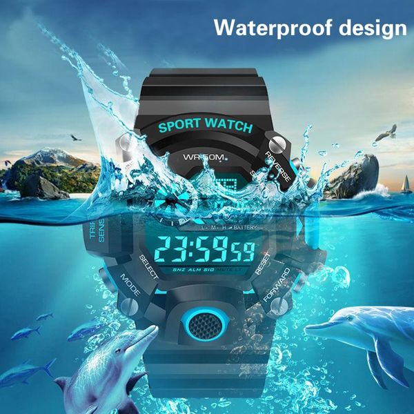 wristwatches men's sports electronic watch multi-function outdoor large screen sport quartz waterproof, Slivery;brown
wristwatches men's sports electronic watch multi-function outdoor large screen sport quartz waterproof, Slivery;brown