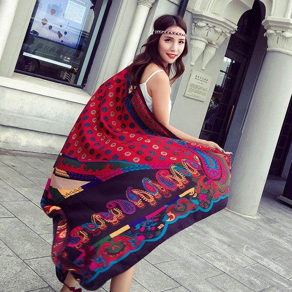 scarves ethnic style women cotton scarf retro print shawls wraps large size pashmina foulard bandana summer beach cover up hijab, Blue;gray
scarves ethnic style women cotton scarf retro print shawls wraps large size pashmina foulard bandana summer beach cover up hijab, Blue;gray