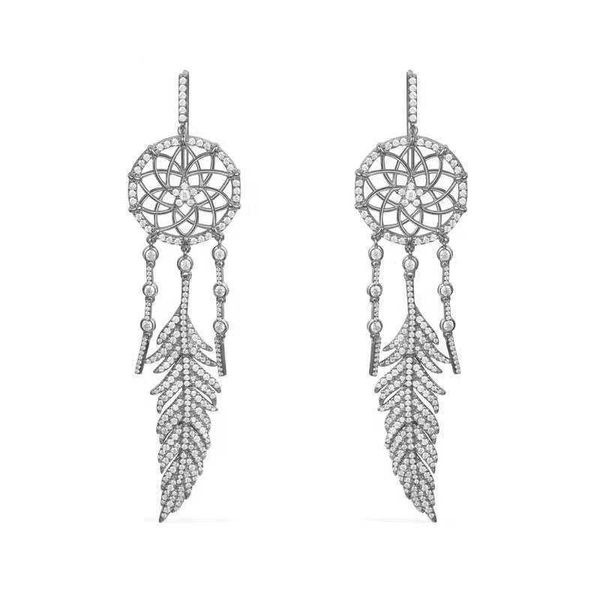 luxury 925 sterling silver drak gray color dreamcatcher drop earrings women feather zircoia stones monaco brand jewelry dangle & chandelier
luxury 925 sterling silver drak gray color dreamcatcher drop earrings women feather zircoia stones monaco brand jewelry dangle & chandelier