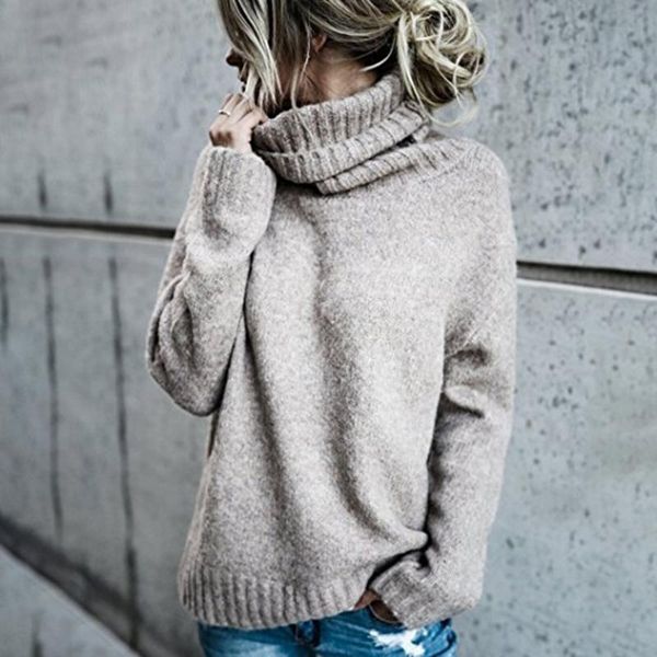 women's sweaters chic autumn and winter women fashion loose solid casual turtleneck sweater basic knitted cotton pullovers jumper fema, White;black
women's sweaters chic autumn and winter women fashion loose solid casual turtleneck sweater basic knitted cotton pullovers jumper fema, White;black