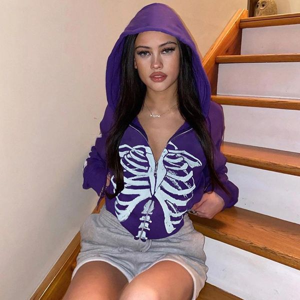 women's hoodies & sweatshirts y2k goth skeleton print autumn winter women zip up harajuku sweatshirt fairy grunge clothes loose jacket, Black
women's hoodies & sweatshirts y2k goth skeleton print autumn winter women zip up harajuku sweatshirt fairy grunge clothes loose jacket, Black