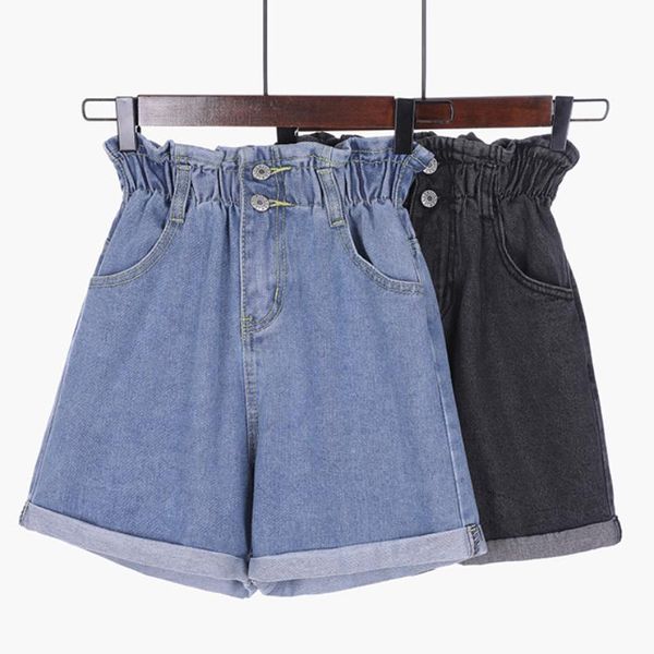 women's shorts jmprs plus size elastic waist denim women short feminino ladies black high jean 5xl ruffles button, White;black
women's shorts jmprs plus size elastic waist denim women short feminino ladies black high jean 5xl ruffles button, White;black