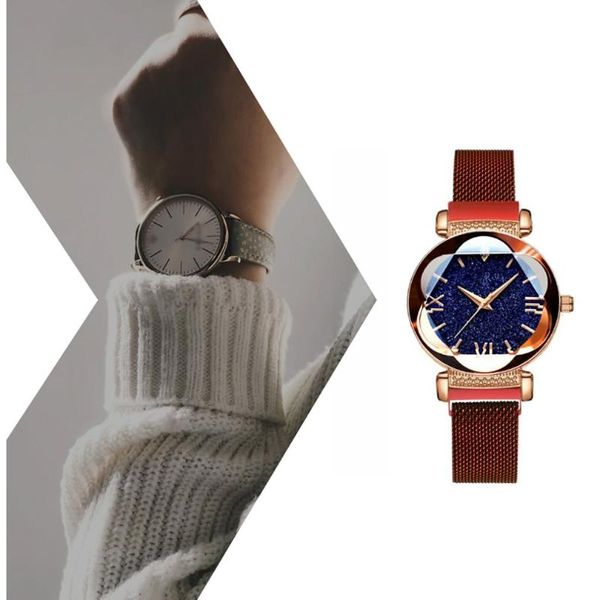 luxury women watches magnetic starry sky female clock quartz wristwatch fashionable ladies wrist watch birthday gifts wristwatches, Slivery;brown
luxury women watches magnetic starry sky female clock quartz wristwatch fashionable ladies wrist watch birthday gifts wristwatches, Slivery;brown