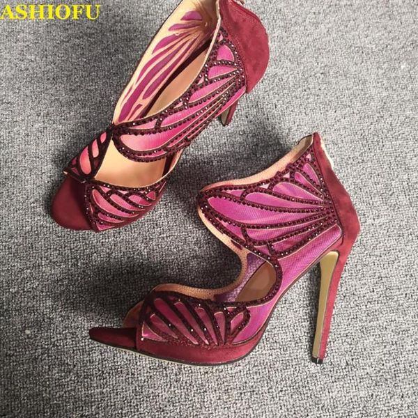 dress shoes ashiofu handmade real pos ladies high heel pumps air-mesh butterfly designed party peep-toe daily wear fashion, Black
dress shoes ashiofu handmade real pos ladies high heel pumps air-mesh butterfly designed party peep-toe daily wear fashion, Black