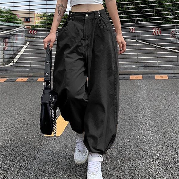 casual solid baggy khaki harem women pant loose trousers adjustable buckle high waist black sweatpants capris streetwear, Black;white
casual solid baggy khaki harem women pant loose trousers adjustable buckle high waist black sweatpants capris streetwear, Black;white