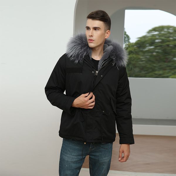 real pictures meifeng brand men snow parkas dark grey rabbit fur lining black male mini jackets with ykk zipper rib sleeve
real pictures meifeng brand men snow parkas dark grey rabbit fur lining black male mini jackets with ykk zipper rib sleeve