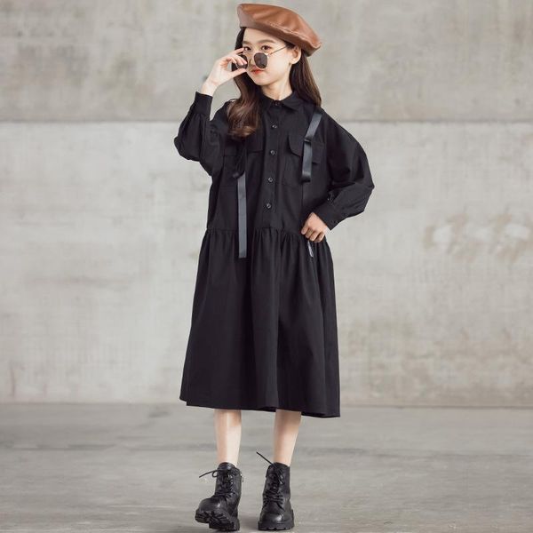 girl's dresses teen kids dress mid length 2021 girls autumn baby children clothes buttons long shirt black fashion,#6424, Red;yellow
girl's dresses teen kids dress mid length 2021 girls autumn baby children clothes buttons long shirt black fashion,#6424, Red;yellow