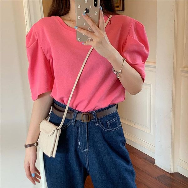 brief slim girls tee solid womens loose leisure basic thin all match chic students short sleeves t shirts, White
brief slim girls tee solid womens loose leisure basic thin all match chic students short sleeves t shirts, White
