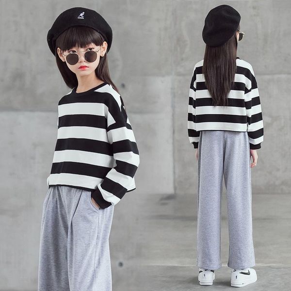 girls autumn casual clothes set 2021 long sleeve stripe shirt and pants korean teen cotton two-piece set, #9109 clothing sets, White
girls autumn casual clothes set 2021 long sleeve stripe shirt and pants korean teen cotton two-piece set, #9109 clothing sets, White