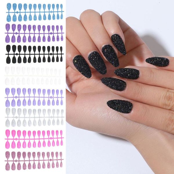 24pcs detachable matte glitter fake nails stiletto shape overhead ladies press on designed false tips, Red;gold
24pcs detachable matte glitter fake nails stiletto shape overhead ladies press on designed false tips, Red;gold