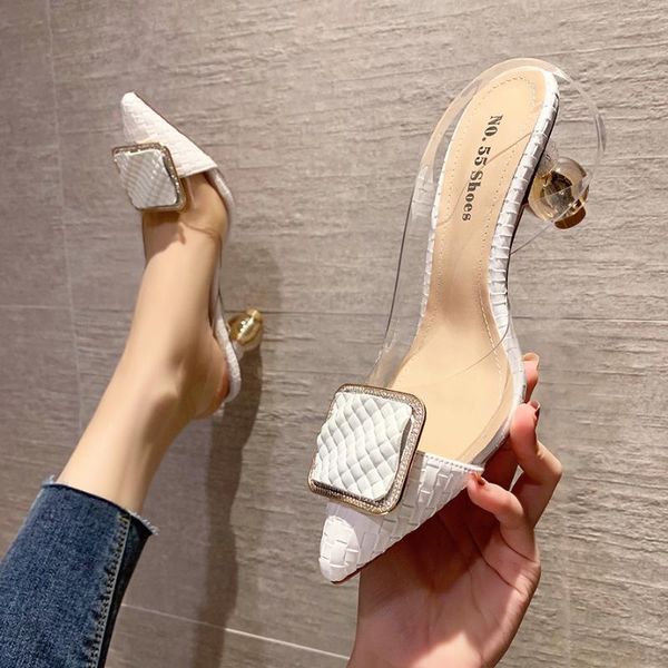 spring 7cm pointed square buckle high heels water drill sandals transparent after empty net red women's shoes lsj, Black
spring 7cm pointed square buckle high heels water drill sandals transparent after empty net red women's shoes lsj, Black