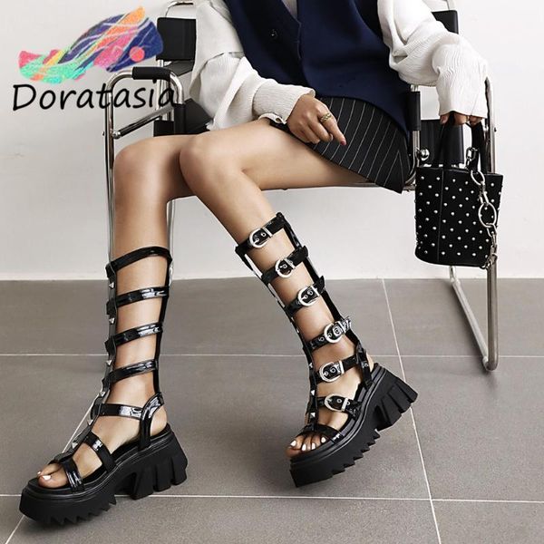 trendy women platform wedges open toe leisure shoes cool sandals vintage gladiator summer, Black
trendy women platform wedges open toe leisure shoes cool sandals vintage gladiator summer, Black