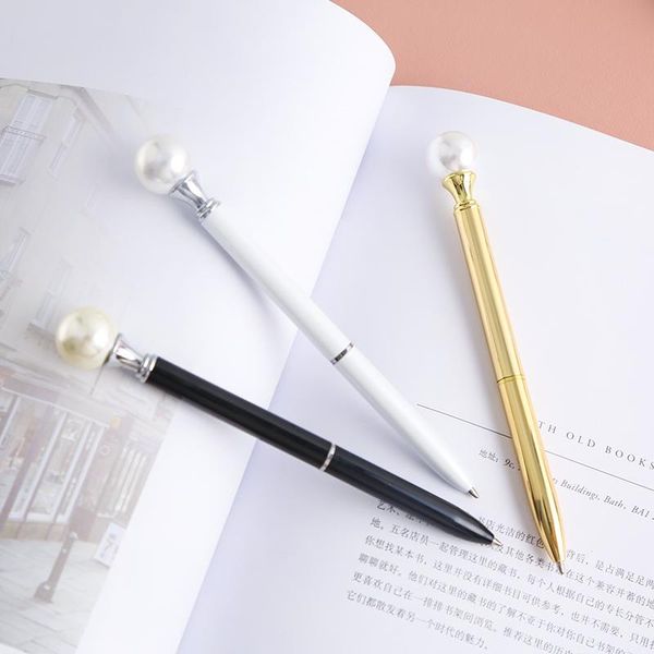 ballpoint pens kawaii colorful pearl shape rotating pen body ballpen for creative stationery office accessories student supplies, Blue;orange 
ballpoint pens kawaii colorful pearl shape rotating pen body ballpen for creative stationery office accessories student supplies, Blue;orange