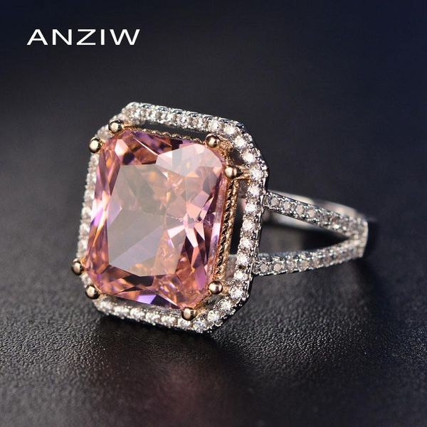 cluster rings luxury 12x10mm big pink radiant cut halo ring 925 sterling silver engagement wedding jewelry for women party gift, Golden;silver
cluster rings luxury 12x10mm big pink radiant cut halo ring 925 sterling silver engagement wedding jewelry for women party gift, Golden;silver