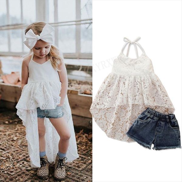 1 6y toddler girl clothes set kids baby infant clothing girls lace sleeveless dress denim shorts summer outfit, White
1 6y toddler girl clothes set kids baby infant clothing girls lace sleeveless dress denim shorts summer outfit, White