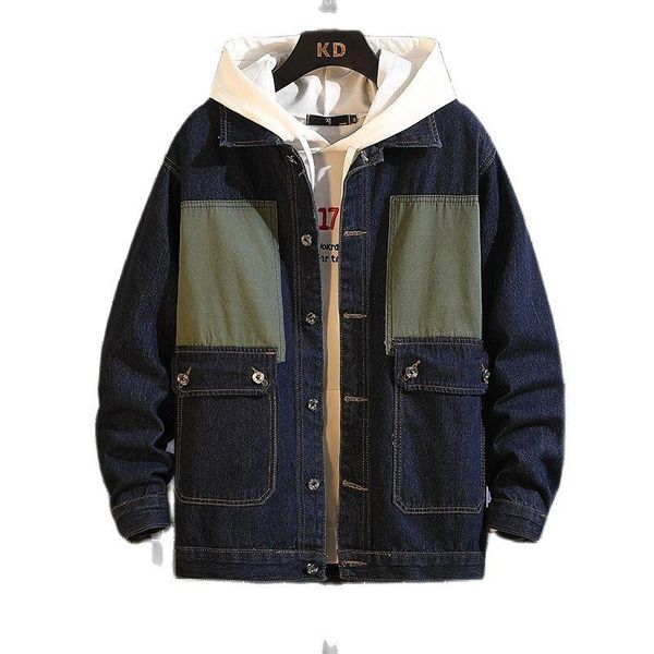 men's jackets spring and autumn denim jacket stitching contrast fashion loose large pocket lapel overalls students, Black;brown
men's jackets spring and autumn denim jacket stitching contrast fashion loose large pocket lapel overalls students, Black;brown