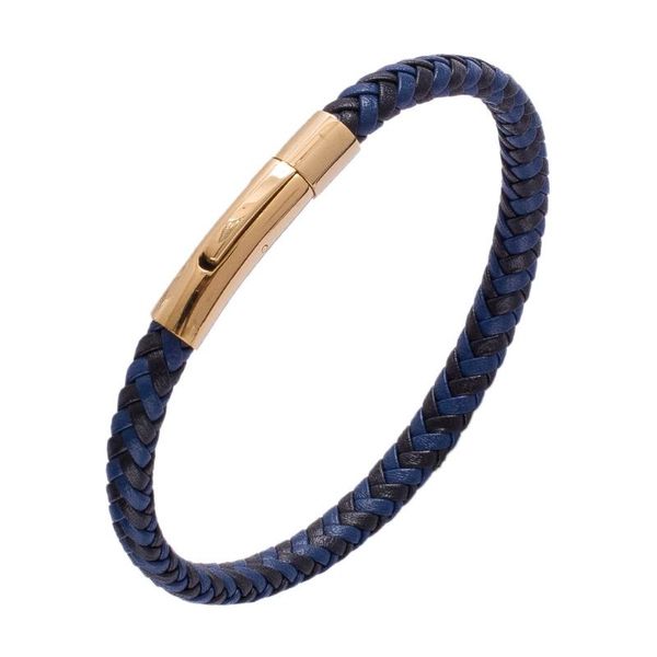 link, chain woven men's leather bracelet simple blue black magnetic buckle gold stainless steel punk wind jewelry party gift jl523
link, chain woven men's leather bracelet simple blue black magnetic buckle gold stainless steel punk wind jewelry party gift jl523