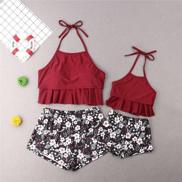 one-piece suits family matching floral swimwear mother daughter women bikini bathing swimsuit padded halter high waist flower shorts 2p
one-piece suits family matching floral swimwear mother daughter women bikini bathing swimsuit padded halter high waist flower shorts 2p