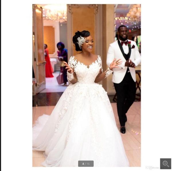 robe de mariage 2021 white tulle ball gown wedding dress long sleeve lace appliques south african plus size bride dresses princess puffy ill
robe de mariage 2021 white tulle ball gown wedding dress long sleeve lace appliques south african plus size bride dresses princess puffy ill