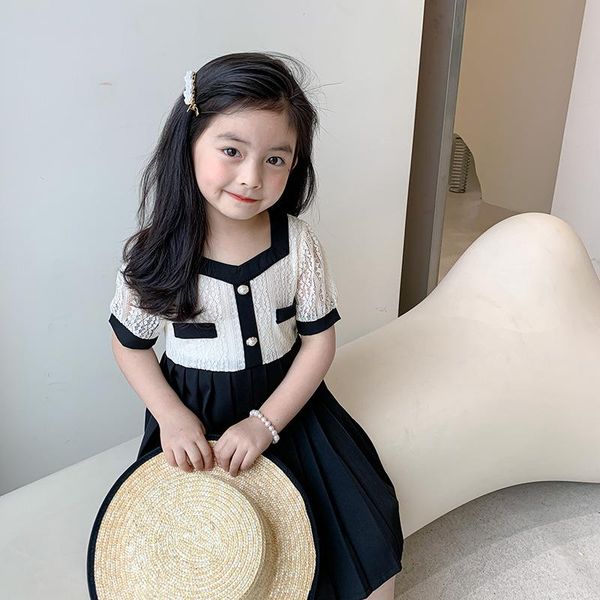summer girl little fragrance princess dress short-sleeved children's skirt long female baby stitching pleated girl's dresses, Red;yellow
summer girl little fragrance princess dress short-sleeved children's skirt long female baby stitching pleated girl's dresses, Red;yellow