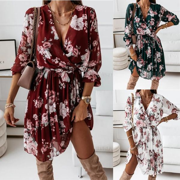 casual dresses elijoin women's summer dress 2021 fashion v-neck slim pleated long sleeve chiffon printed dress., Black;gray
casual dresses elijoin women's summer dress 2021 fashion v-neck slim pleated long sleeve chiffon printed dress., Black;gray