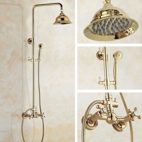 shower faucets gold brass bathroom mixer tap faucet set rain head round wall mounted agf326 sets
shower faucets gold brass bathroom mixer tap faucet set rain head round wall mounted agf326 sets