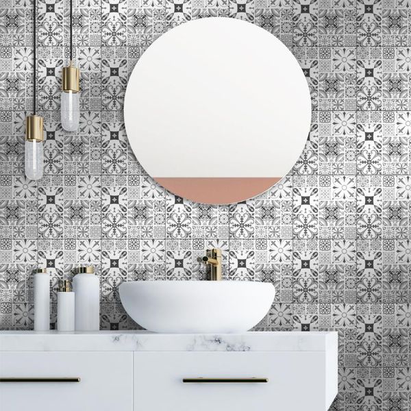 wallpapers 15x15cmx12pcs grey morocco chrome self adhesive tile wall sticker epoxy bathroom kitchen home oil-proof waterproof decor
wallpapers 15x15cmx12pcs grey morocco chrome self adhesive tile wall sticker epoxy bathroom kitchen home oil-proof waterproof decor