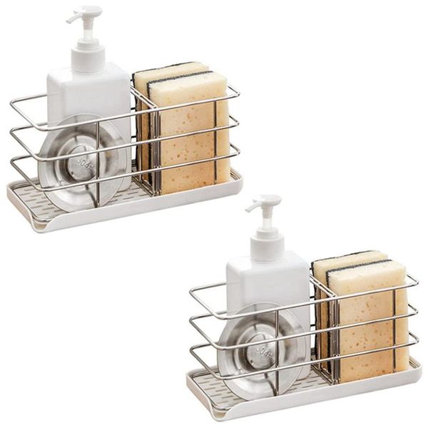 kitchen storage & organization big deal stainless steel sponge holder, multifunctional sink organizer caddy tray drainer rack soap holder
kitchen storage & organization big deal stainless steel sponge holder, multifunctional sink organizer caddy tray drainer rack soap holder