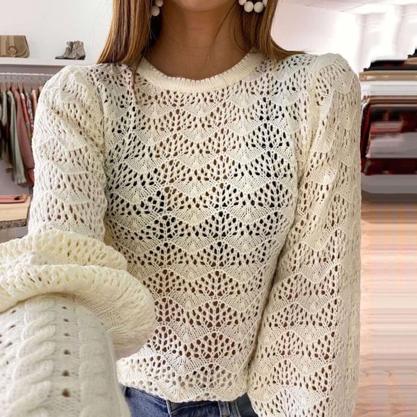 women's blouses & shirts causal blouse autumn long sleeves o-neck solid color hollowing out pullover sweater ladies casual, White
women's blouses & shirts causal blouse autumn long sleeves o-neck solid color hollowing out pullover sweater ladies casual, White