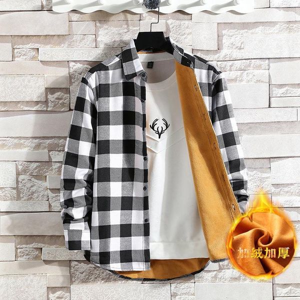 men's dress shirts classic fund lattice men shirt leisure loose teenagers increase down long sleeve cardigan plus cashmere warm thick s, White;black
men's dress shirts classic fund lattice men shirt leisure loose teenagers increase down long sleeve cardigan plus cashmere warm thick s, White;black