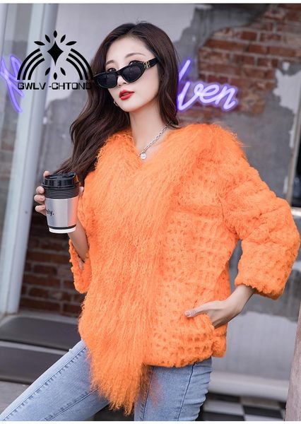 women's fur & faux luxurious genuine real natural coat with lamb collar girl's fashion short style jacket, Black
women's fur & faux luxurious genuine real natural coat with lamb collar girl's fashion short style jacket, Black