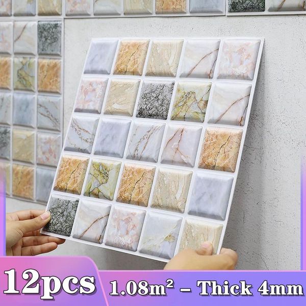 wall stickers 12pcs 3d mosaic tile sticker self-adhesive for bathroom kitchen refurbishment paper home decor
wall stickers 12pcs 3d mosaic tile sticker self-adhesive for bathroom kitchen refurbishment paper home decor