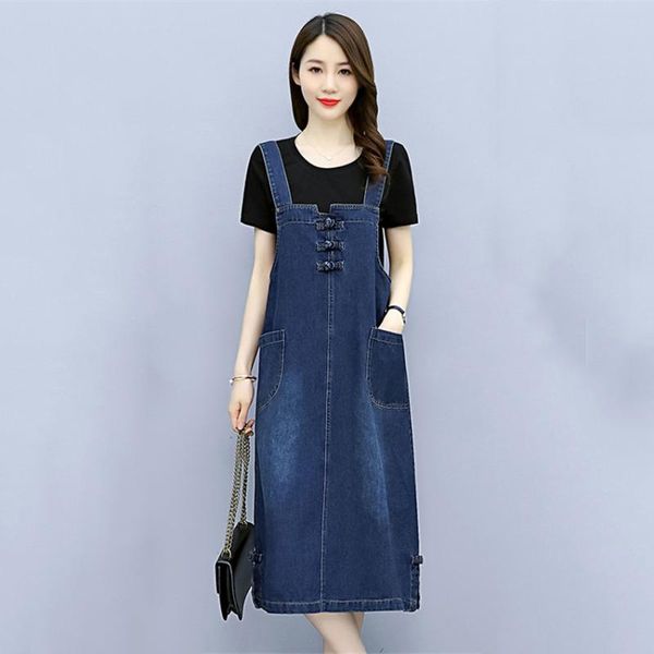 casual dresses korean fashion denim sundress preppy style midi jeans dress women suspenders female overalls robe femme, Black;gray
casual dresses korean fashion denim sundress preppy style midi jeans dress women suspenders female overalls robe femme, Black;gray