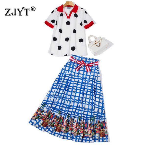 runway summer holiday two piece set women print suit short sleeve dot and midi skirt casual female outfits 210601, White
runway summer holiday two piece set women print suit short sleeve dot and midi skirt casual female outfits 210601, White