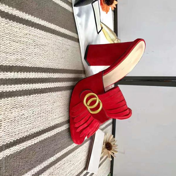 classic designer women half slippers cowhide 100% leather suede thick heels metal slides woman shoe beach lazy sandals high heeled shoes vde, Black
classic designer women half slippers cowhide 100% leather suede thick heels metal slides woman shoe beach lazy sandals high heeled shoes vde, Black