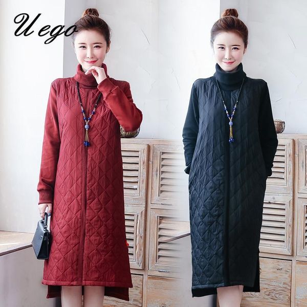 casual dresses uego turtleneck padding cotton thicken autumn winter dress plus size -4xl loose women spring midi vintage, Black;gray
casual dresses uego turtleneck padding cotton thicken autumn winter dress plus size -4xl loose women spring midi vintage, Black;gray
