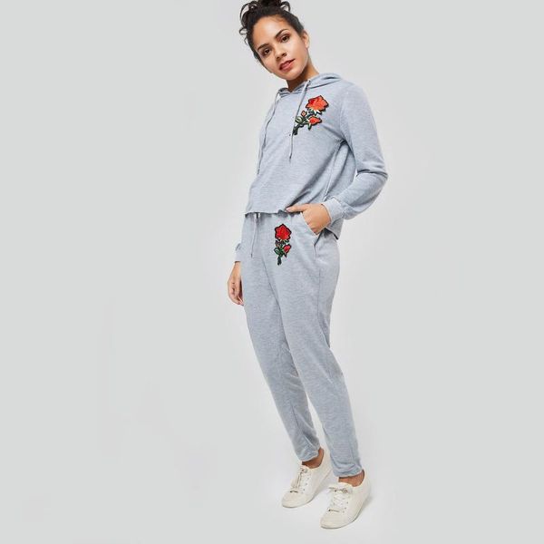 women's pants & capris sports pant flower embroidery drawstring elastic waist sweatpants spring fashion casual female gray long, Black;white
women's pants & capris sports pant flower embroidery drawstring elastic waist sweatpants spring fashion casual female gray long, Black;white