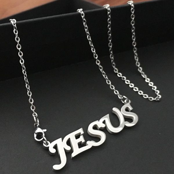pendant necklaces gnayy in bulk jewelry 5pcs lot stainless steel high polished letter jesus necklace 18'' for women mens gifts, Silver 
pendant necklaces gnayy in bulk jewelry 5pcs lot stainless steel high polished letter jesus necklace 18'' for women mens gifts, Silver