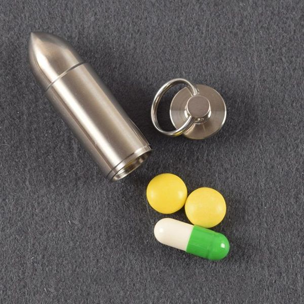 keychains titanium pills bottle with keychain waterproof tablets box organizer case portable storage container, Silver
keychains titanium pills bottle with keychain waterproof tablets box organizer case portable storage container, Silver