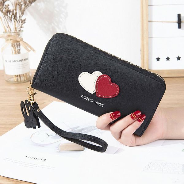 wallets women's long style with zipper wallet solid color heart-shaped tassel bag clutch 2021 fashion, Red;black
wallets women's long style with zipper wallet solid color heart-shaped tassel bag clutch 2021 fashion, Red;black