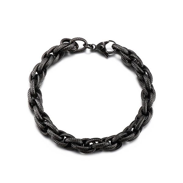link, chain black biker stainless steel fashion rope twist link bracelet for mens 8mm 8inch jewelry
link, chain black biker stainless steel fashion rope twist link bracelet for mens 8mm 8inch jewelry