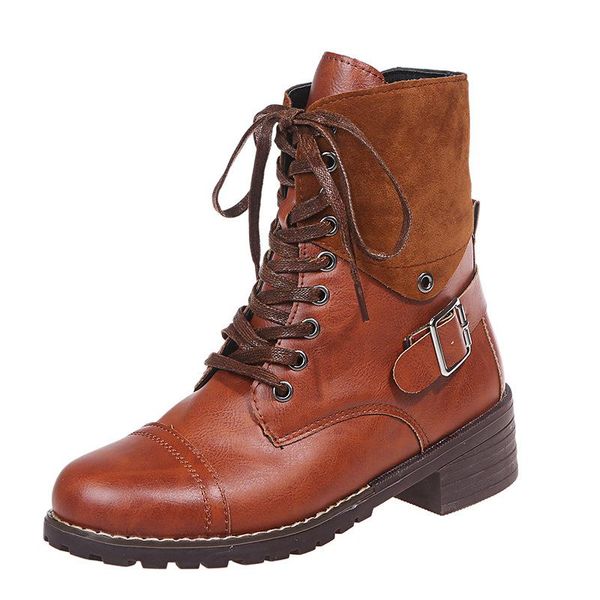 boots short autumn and winter european american fashion round toe lace-up middle tube women, Black
boots short autumn and winter european american fashion round toe lace-up middle tube women, Black